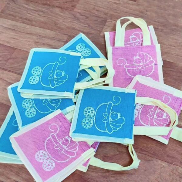 Baby shower jute bags