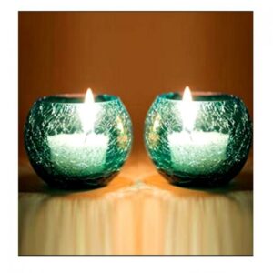 GLASS CANDLE HOLDER (SET 2 PC)  | Diwali lighting