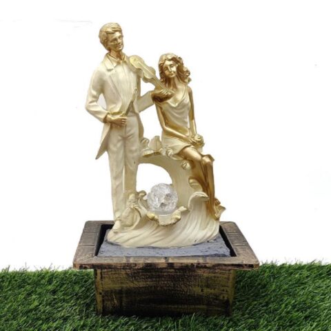 Couple enjoying the time in fountain |  Poly Resin Love Couple Statue for Valentine Gift/Birthday Gift for Girls Friend for Wife