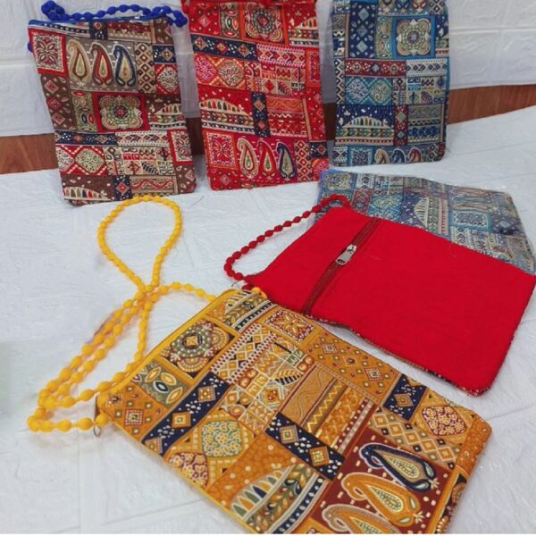 Ikkat mobile sling purses