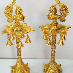 Peacock deepam | Gold plated