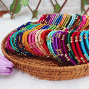 Silk Thread Kundan Bangles for Return Gifts