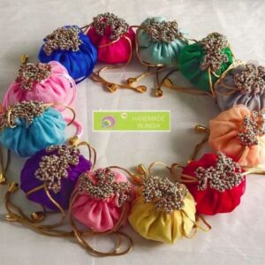 Cute & Colourful Small Organza potlis+ Silk Roundels