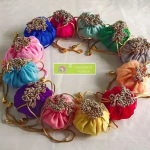 Cute & Colourful Small Organza Potlis + Silk Roundels