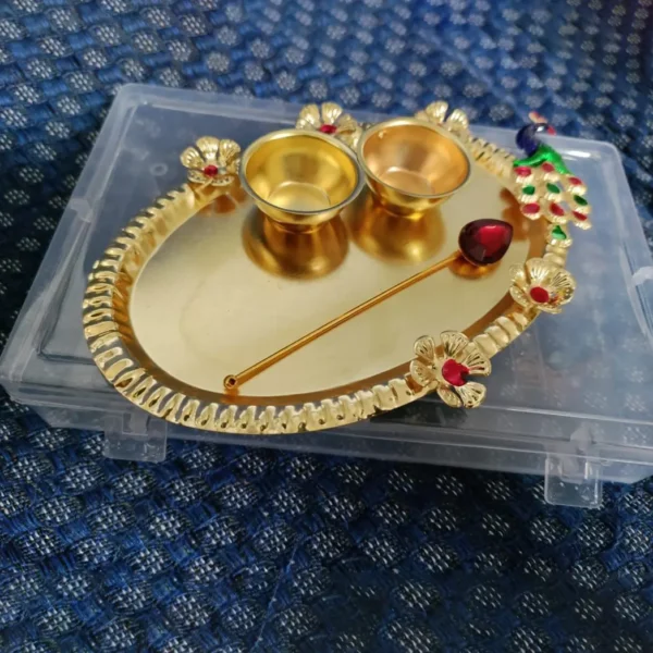 Peacock Haldi Kumkum Platter