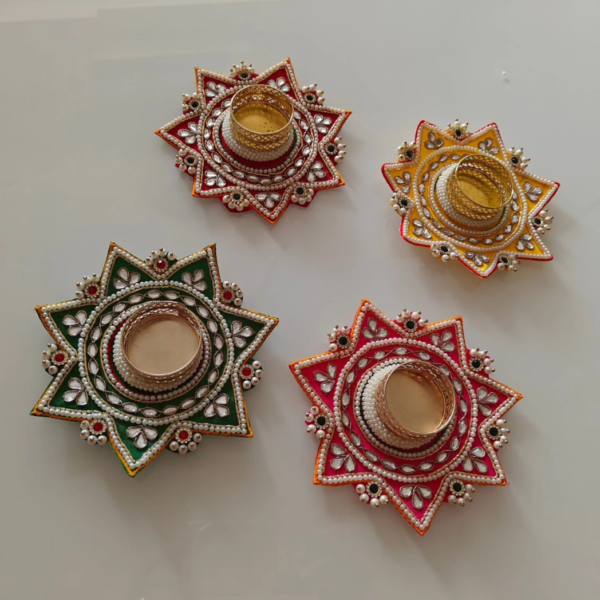 Kundan Tea light or Candle holder