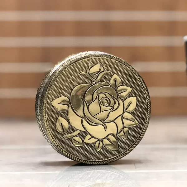 Meenakari Metallic Rose Box 5 Inch