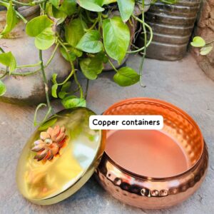 Copper Electroplated Container 6 Inch