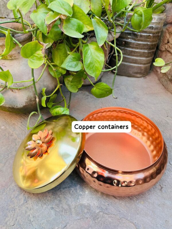 Copper Electroplated Container 6 Inch