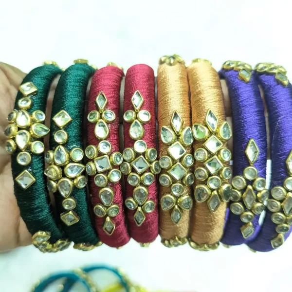 2 Cut Silk Thread Bangles