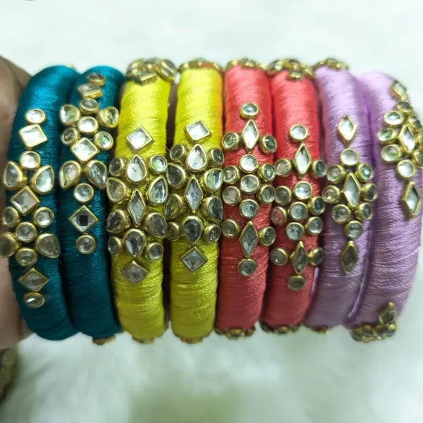 2 Cut Silk Thread Bangles