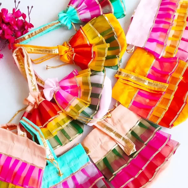 Colourful Frill Potli