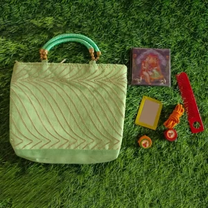 Gota Work Bag with 3D Key holder and Sumangali Set