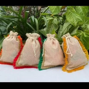 Multi Colour Jute Potlis