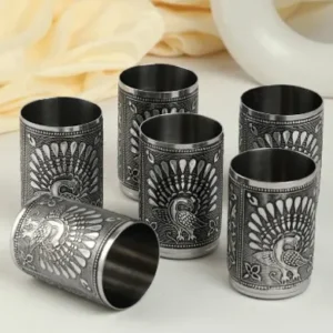 Meenakari Decorative Steel Oxidised Glass