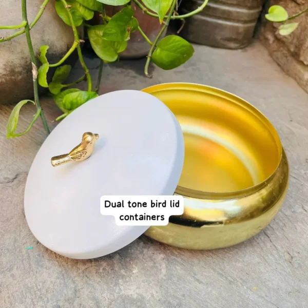 Dual Tone Bird Lid Containers