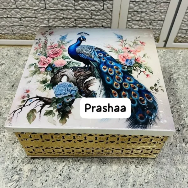 Peacock Metal Box