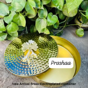 Golden Brass Electroplated Containers