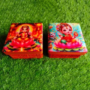 Korai Boxes with Goddess Lakshmi and Saraswathi Digital Print