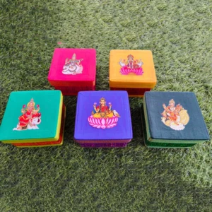 Korai Boxes with Goddess Lakshmi and Saraswathi Mixed Designs