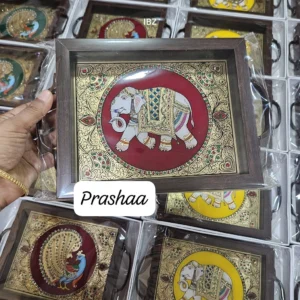 Reverse Glass Acrylic trays - Red Elephant