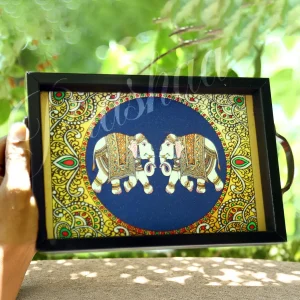Red Twin Peacock Thamboolam Trays