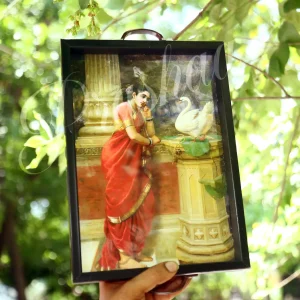 Red Twin Peacock Thamboolam Trays