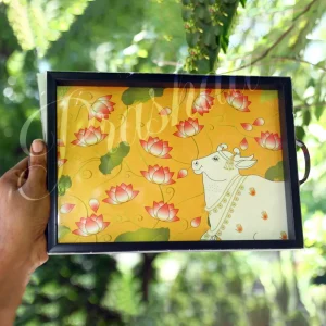 Red Twin Peacock Thamboolam Trays