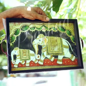 Red Twin Peacock Thamboolam Trays