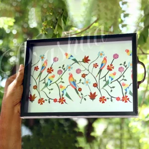 Red Twin Peacock Thamboolam Trays
