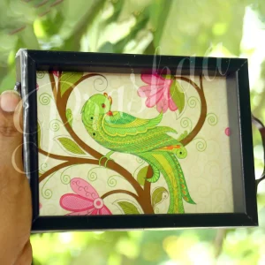 Red Twin Peacock Thamboolam Trays