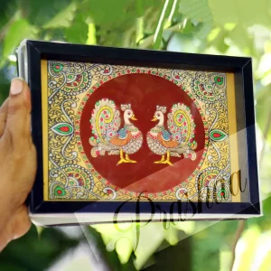 Red Twin Peacock Thamboolam Trays Red Twin Peacock Thamboolam Trays