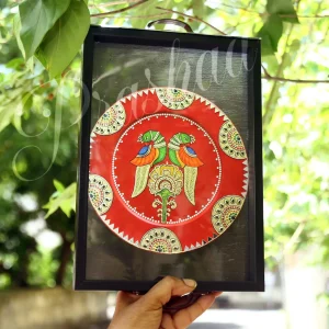 Red Twin Peacock Thamboolam Trays Red Twin Peacock Thamboolam Trays