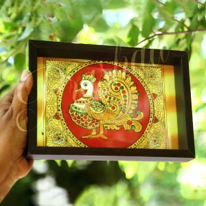 Red Twin Peacock Thamboolam Trays Red Twin Peacock Thamboolam Trays