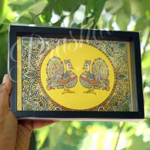 Red Twin Peacock Thamboolam Trays