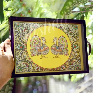 Red Twin Peacock Thamboolam Trays Red Twin Peacock Thamboolam Trays