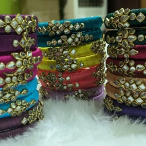 2 Cut Silk Thread Bangles 2 Cut Silk Thread Bangles