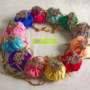 Cute & Colourful Small Organza Potlis + Silk Roundels Cute & Colourful Small Organza Potlis + Silk Roundels