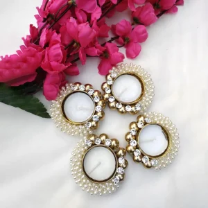 Cute Cream Tea Light or Candle holder for Diwali Cute Cream Tea Light or Candle holder for Diwali