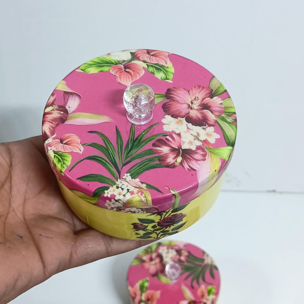 Dry Fruit Pichwai Jars with Floral Design Dry Fruit Pichwai Jars with Floral Design