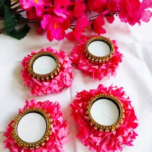 Floral T-light Holder or Candle Holder Floral T-light Holder or Candle Holder