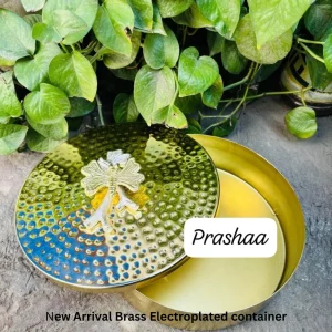 Golden Brass Electroplated Containers Golden Brass Electroplated Containers
