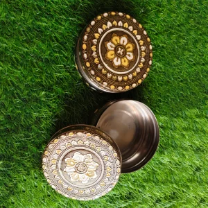 Golden Brown Meenakari Boxes Golden Brown Meenakari Boxes