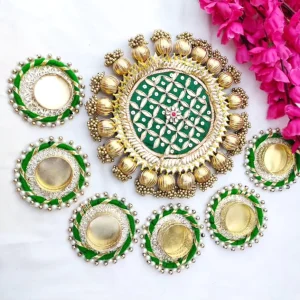 Gota Rangoli with Pretty T-light Set Gota Rangoli with Pretty T-light Set