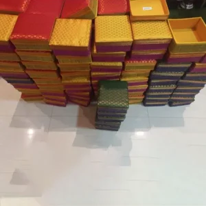 Korai Square Brocade Boxes Korai Square Brocade Boxes