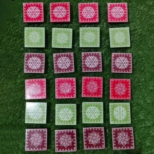 Handpainted Wooden Kolam Manai Handpainted Wooden Kolam Manai