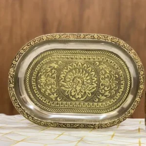 Meenakari Gold Tray Meenakari Gold Tray