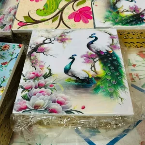 Mixed Prints Square Metal Boxes Mixed Prints Square Metal Boxes