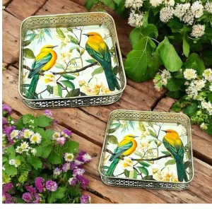 Nature Sparrow Metal Trays Nature Sparrow Metal Trays