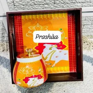 New Launch Pichwai Combo in Wooden Tray New Launch Pichwai Combo in Wooden Tray